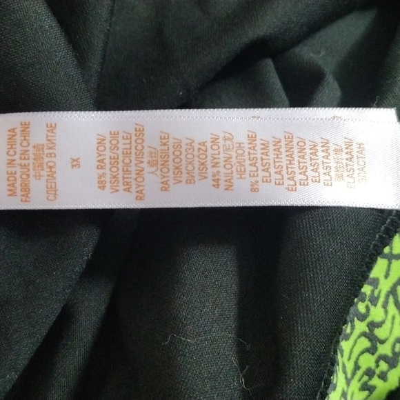 Savage X Fenty Black and Neon Green Leggings - Picture 3 of 5